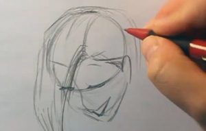 draw the hairline changing angle