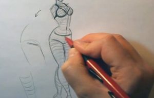 how to draw a clothed character details