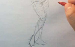 drawing loose clothing surface direction legs
