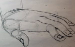 draw realistic hands fingernails