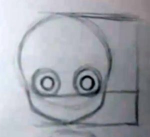 draw a babys face eye placement
