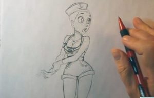 how to draw a sailor girl costume details
