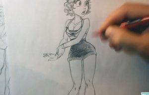 drawing a pin up girl shading