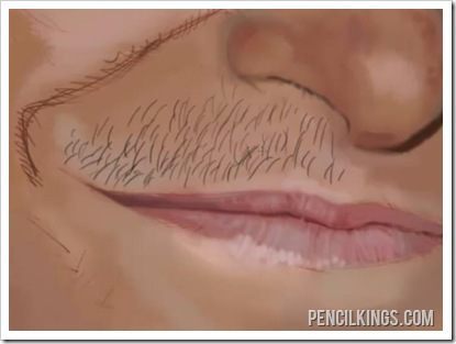 drawing realistic hair stubble