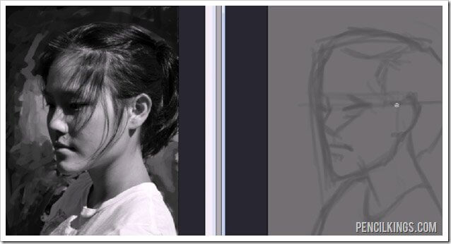 paint portraits digital art dark color values