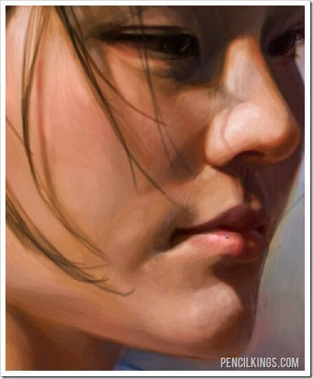 digital art portrait tutorial skin detail