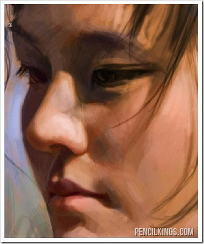 painting portraits color saturation