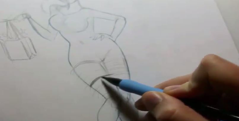 how to draw pinups finished sketch