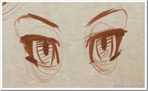 drawing manga style eyes example