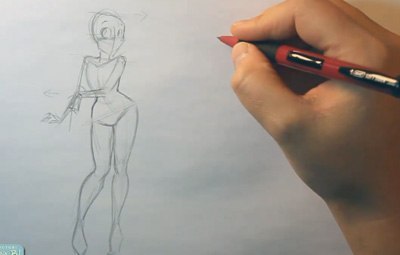 Pin Up Sailor Girl | 02 |How to Draw a Pose Pt. 2 1 PIN 02 01
