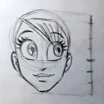 draw a cartoon girls face facial proportion