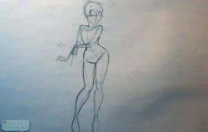 Pin Up Sailor Girl | 01 |How to Draw a Pose 4 PIN 01 04