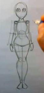 basic female proportions sketch