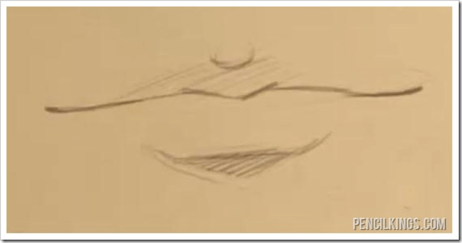 How to draw female lips in men